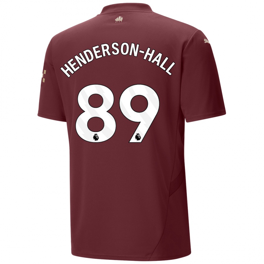 Barn Matty Henderson-Hall #89 Rødbrun Tredje Sett Drakt Trøye 2024/25 Skjorter T-Skjorte