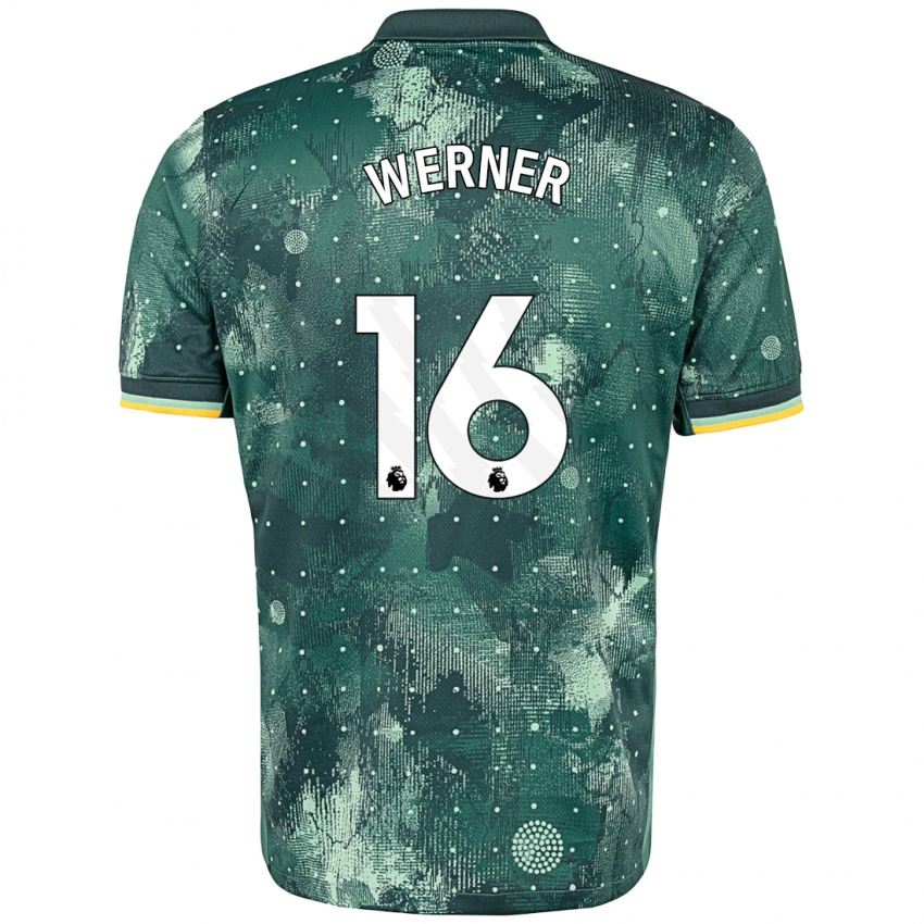 Barn Timo Werner #16 Mintgrønn Tredje Sett Drakt Trøye 2024/25 Skjorter T-Skjorte