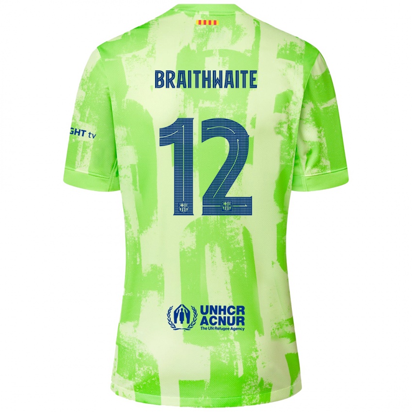 Barn Martin Braithwaite #12 Lime Tredje Sett Drakt Trøye 2024/25 Skjorter T-Skjorte