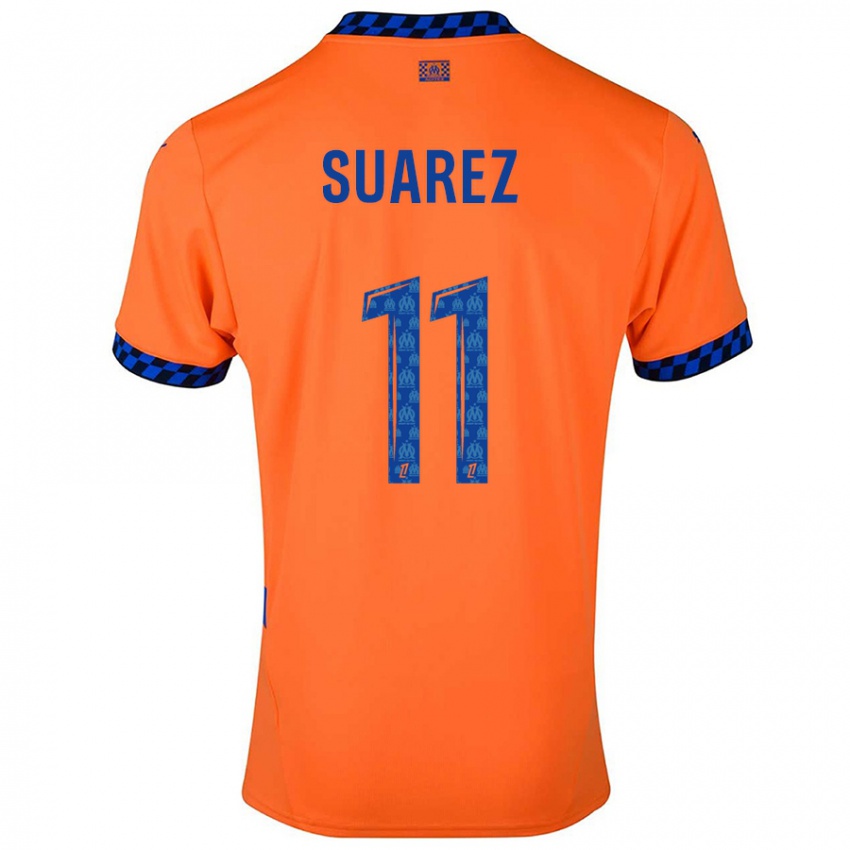 Barn Luis Suarez #11 Oransje Mørkeblå Tredje Sett Drakt Trøye 2024/25 Skjorter T-Skjorte