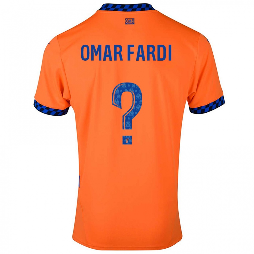 Barn El Omar Fardi #0 Oransje Mørkeblå Tredje Sett Drakt Trøye 2024/25 Skjorter T-Skjorte