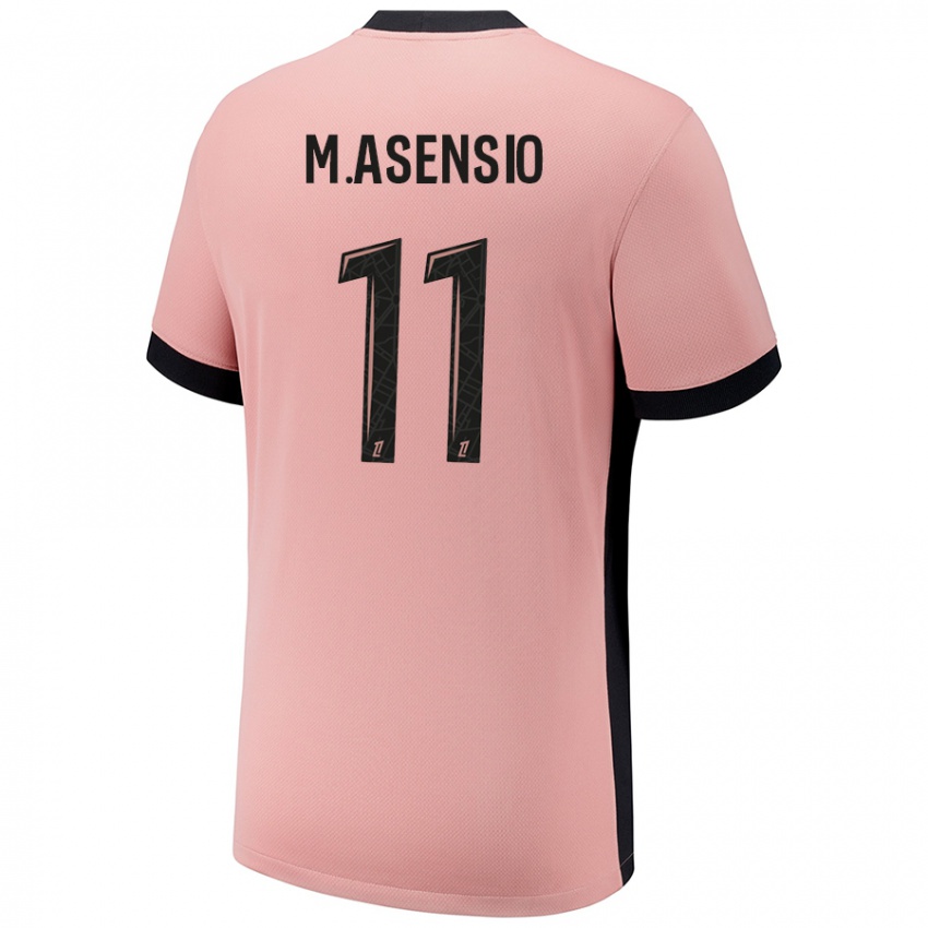 Barn Marco Asensio #11 Rust Rosa Tredje Sett Drakt Trøye 2024/25 Skjorter T-Skjorte