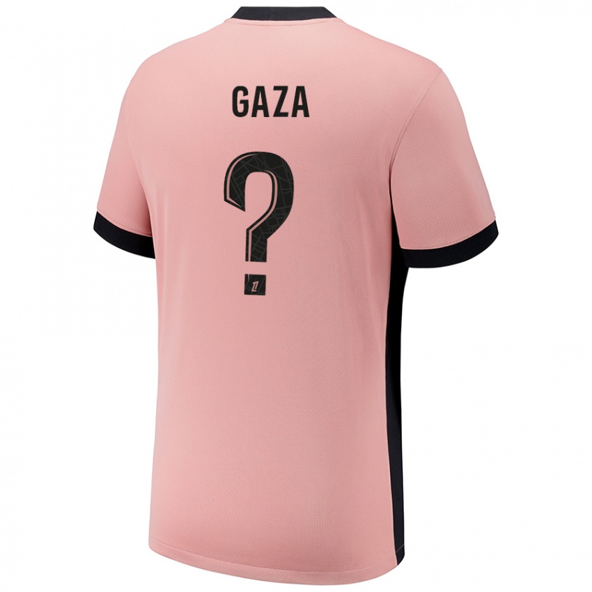 Barn Johnny Gaza #0 Rust Rosa Tredje Sett Drakt Trøye 2024/25 Skjorter T-Skjorte