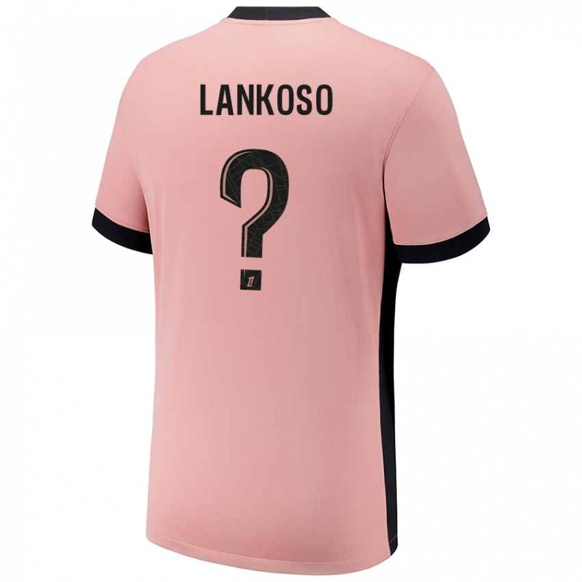 Barn Lenny Lankoso #0 Rust Rosa Tredje Sett Drakt Trøye 2024/25 Skjorter T-Skjorte