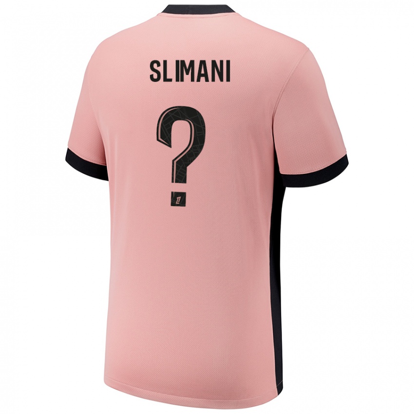 Barn Yacine Slimani #0 Rust Rosa Tredje Sett Drakt Trøye 2024/25 Skjorter T-Skjorte