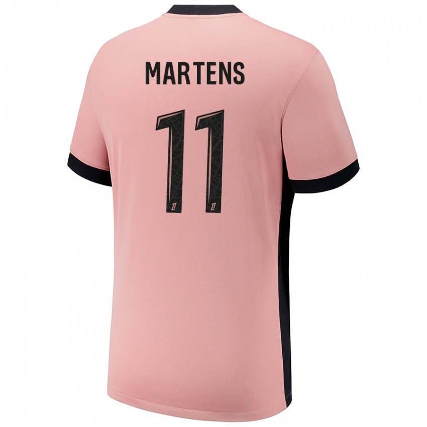 Barn Lieke Martens #11 Rust Rosa Tredje Sett Drakt Trøye 2024/25 Skjorter T-Skjorte