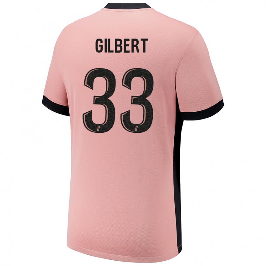 Barn Tara Elimbi Gilbert #33 Rust Rosa Tredje Sett Drakt Trøye 2024/25 Skjorter T-Skjorte