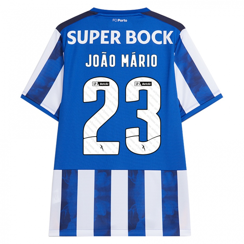 Mann Joao Mario #23 Blå Hvit Hjemmetrøye Drakt Trøye 2024/25 Skjorter T-Skjorte