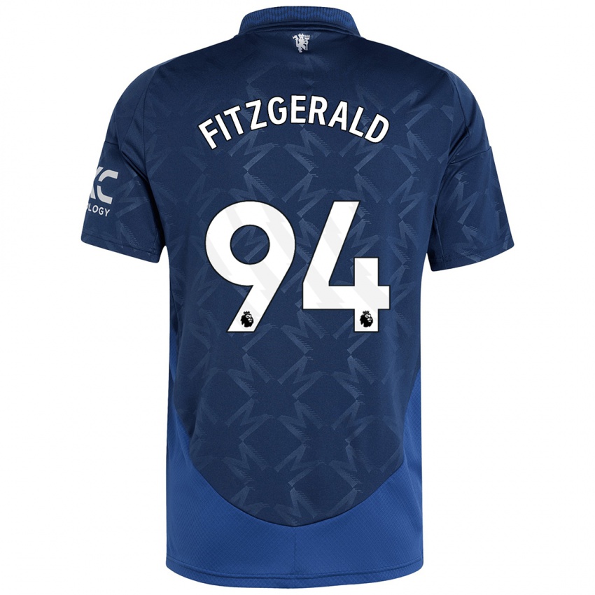 Mann Jayce Fitzgerald #94 Indigo Bortetrøye Drakt Trøye 2024/25 Skjorter T-Skjorte