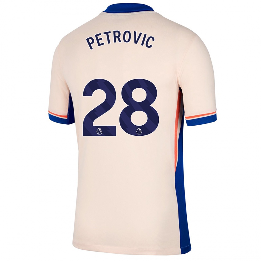 Mann Djordje Petrovic #28 Lys Beige Bortetrøye Drakt Trøye 2024/25 Skjorter T-Skjorte