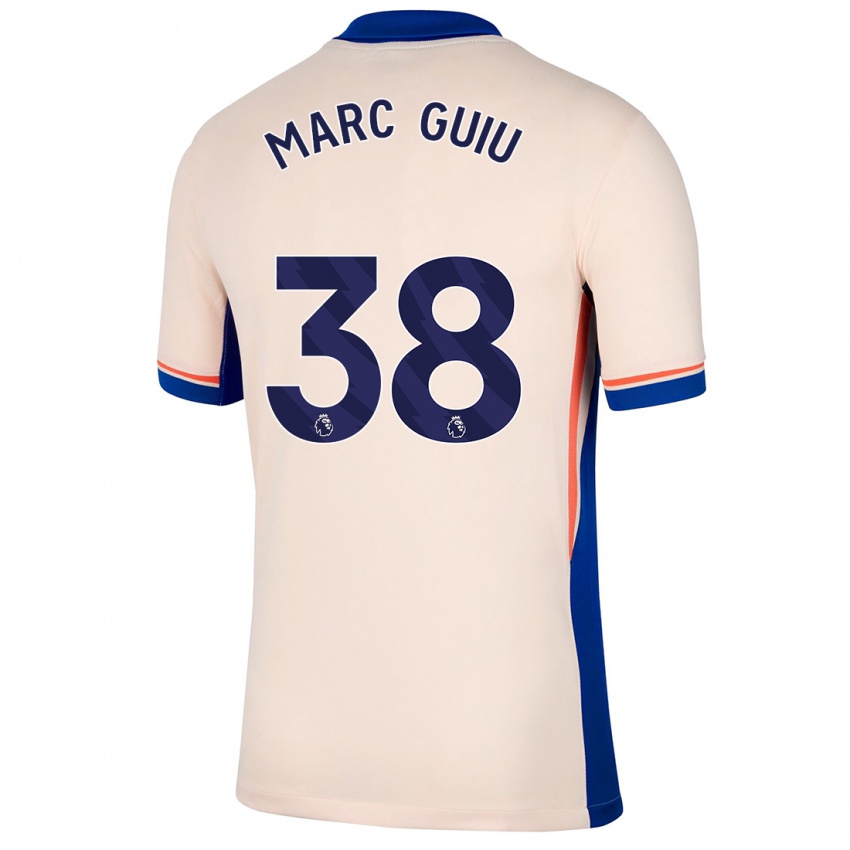 Mann Marc Guiu #38 Lys Beige Bortetrøye Drakt Trøye 2024/25 Skjorter T-Skjorte