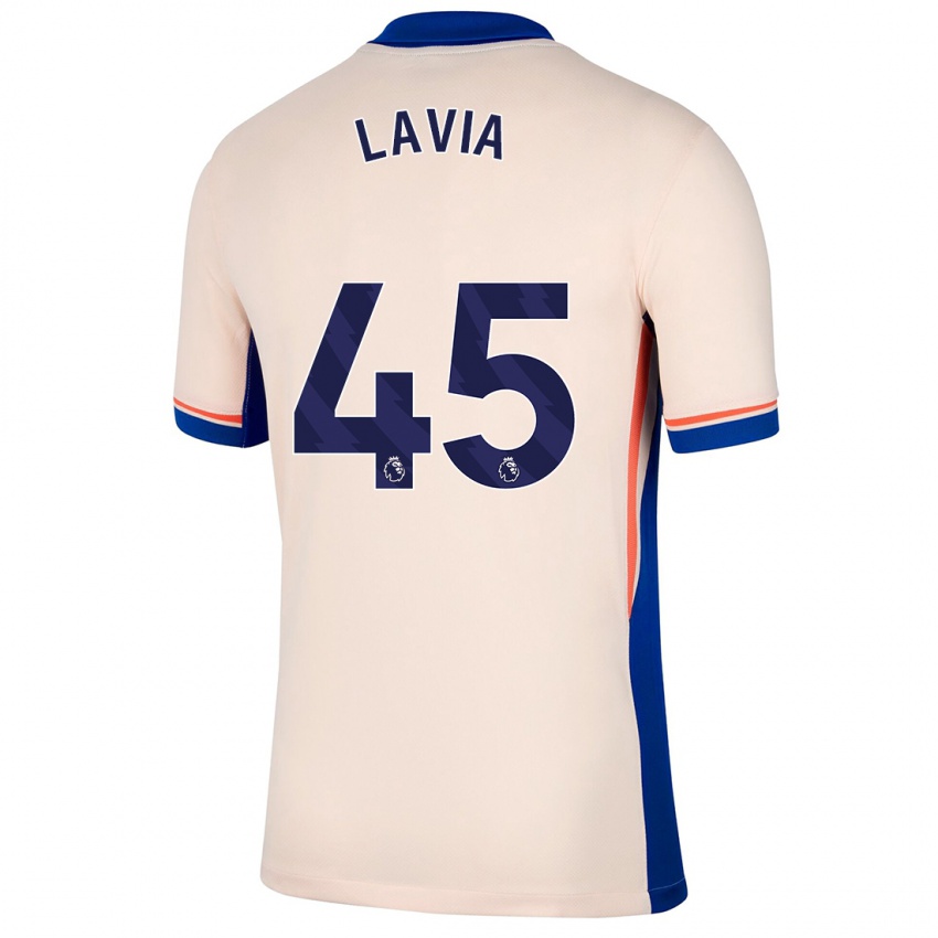 Mann Romeo Lavia #45 Lys Beige Bortetrøye Drakt Trøye 2024/25 Skjorter T-Skjorte