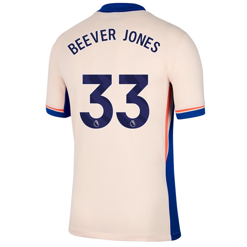 Mann Aggie Beever-Jones #33 Lys Beige Bortetrøye Drakt Trøye 2024/25 Skjorter T-Skjorte