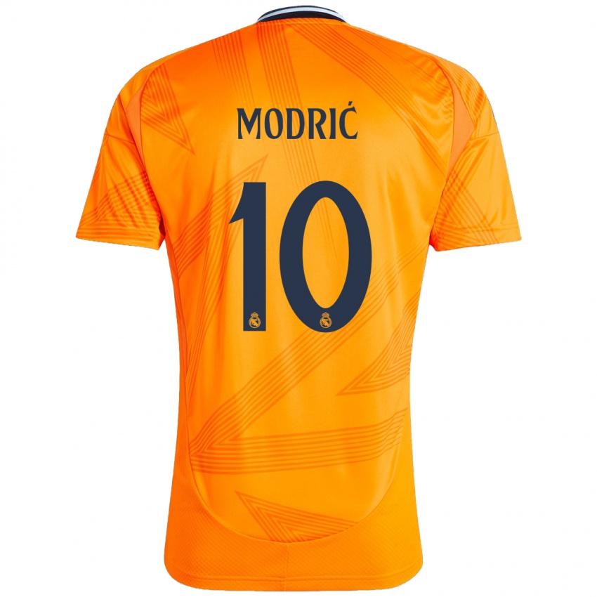 Mann Luka Modric #10 Oransje Bortetrøye Drakt Trøye 2024/25 Skjorter T-Skjorte