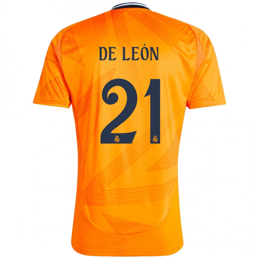 Mann Jeremy De León #21 Oransje Bortetrøye Drakt Trøye 2024/25 Skjorter T-Skjorte