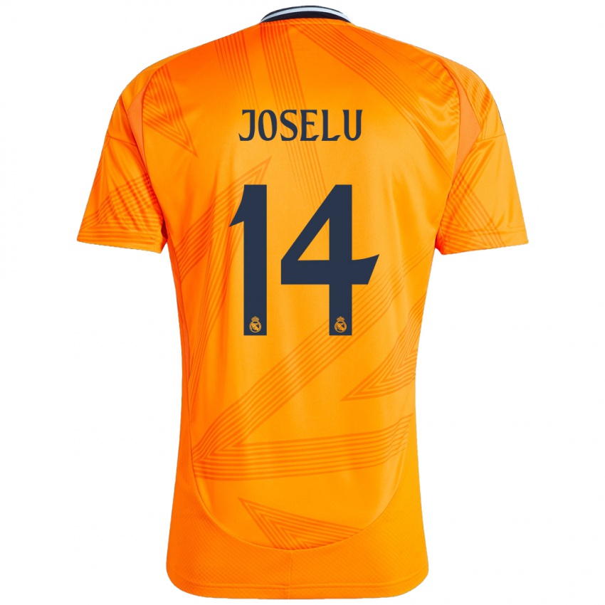 Mann Joselu #14 Oransje Bortetrøye Drakt Trøye 2024/25 Skjorter T-Skjorte