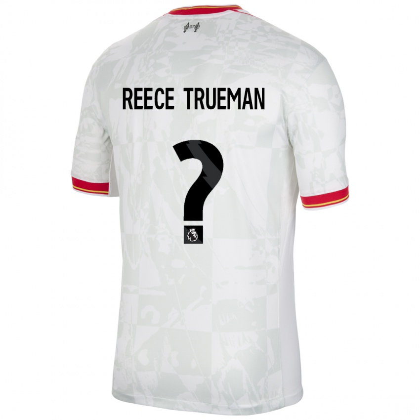 Mann Reece Trueman #0 Hvit Rød Svart Tredje Sett Drakt Trøye 2024/25 Skjorter T-Skjorte