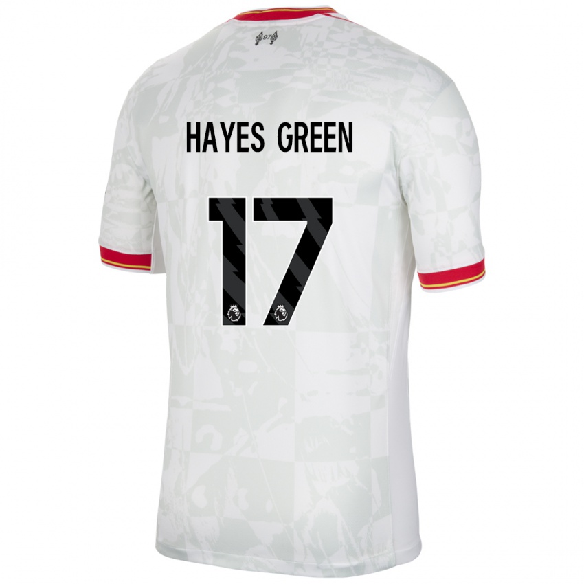 Mann Charlie Hayes-Green #17 Hvit Rød Svart Tredje Sett Drakt Trøye 2024/25 Skjorter T-Skjorte