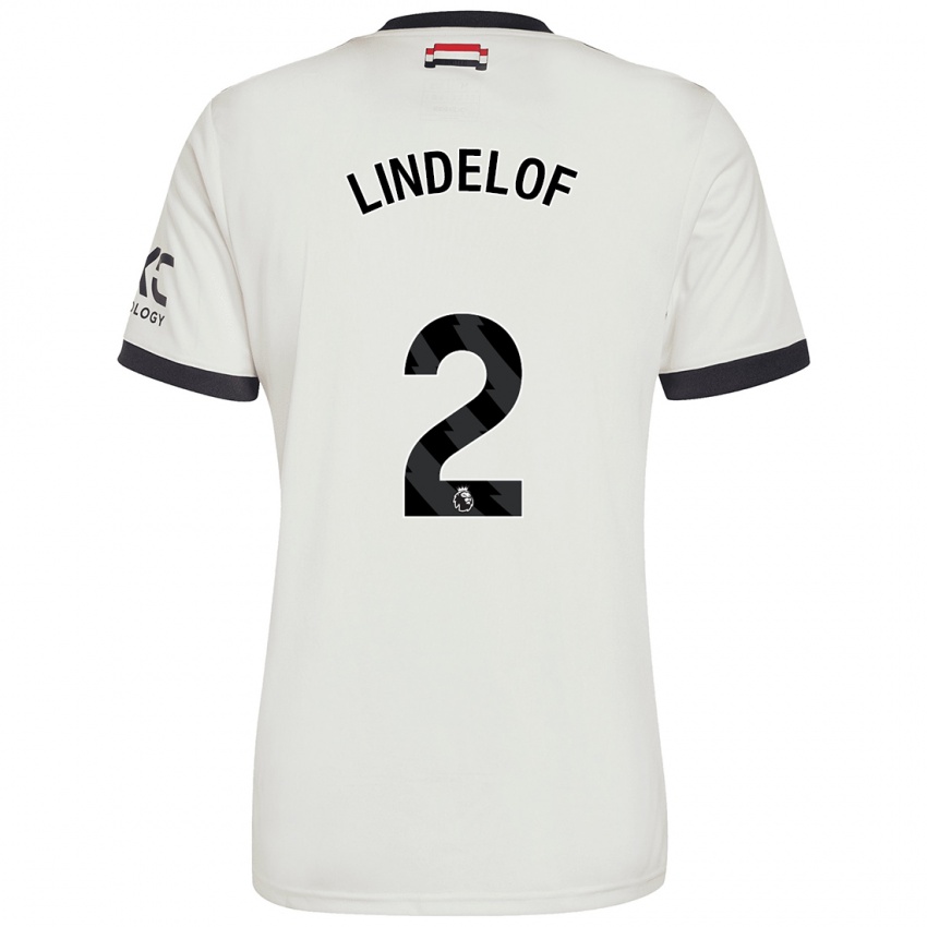 Mann Victor Lindelof #2 Off White Tredje Sett Drakt Trøye 2024/25 Skjorter T-Skjorte