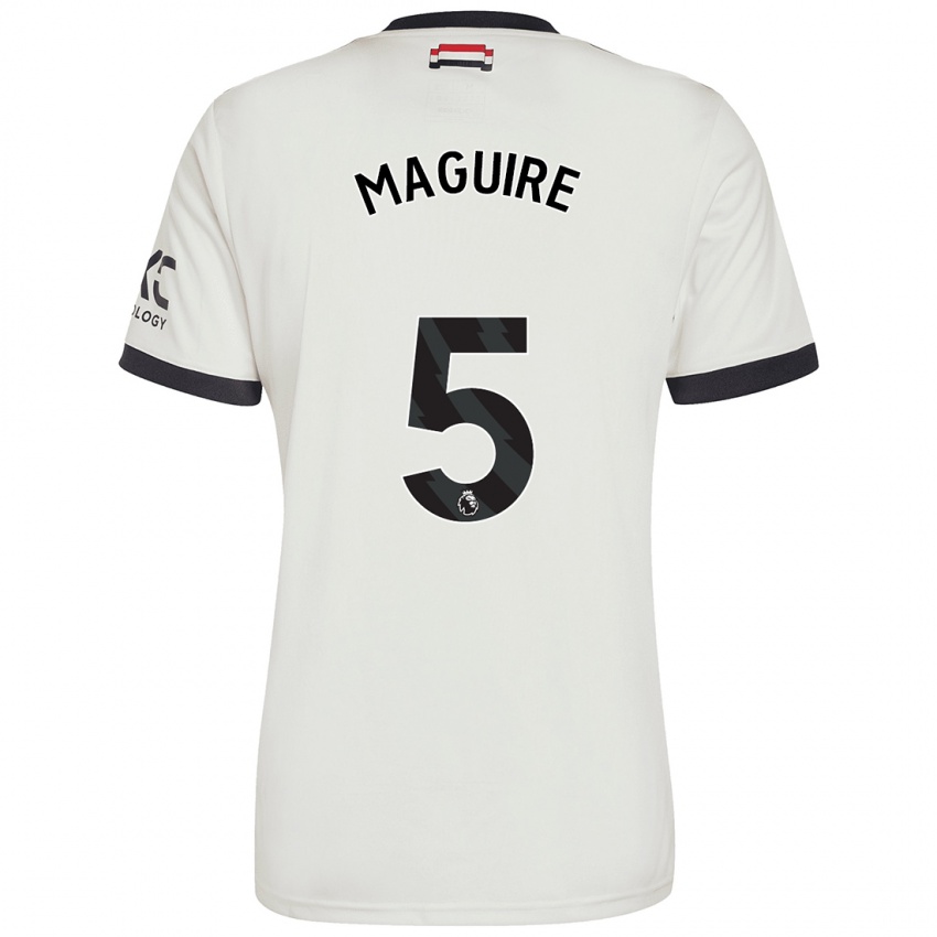 Mann Harry Maguire #5 Off White Tredje Sett Drakt Trøye 2024/25 Skjorter T-Skjorte