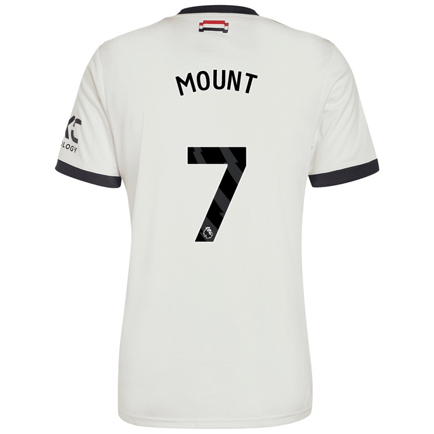 Mann Mason Mount #7 Off White Tredje Sett Drakt Trøye 2024/25 Skjorter T-Skjorte