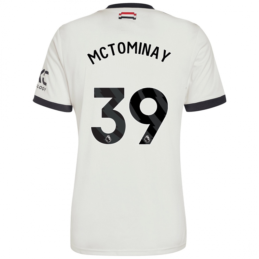 Mann Scott Mctominay #39 Off White Tredje Sett Drakt Trøye 2024/25 Skjorter T-Skjorte