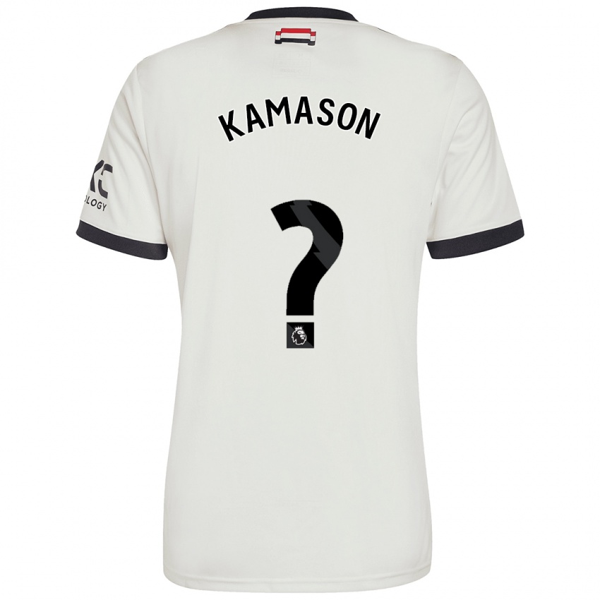 Mann Jaydan Kamason #0 Off White Tredje Sett Drakt Trøye 2024/25 Skjorter T-Skjorte