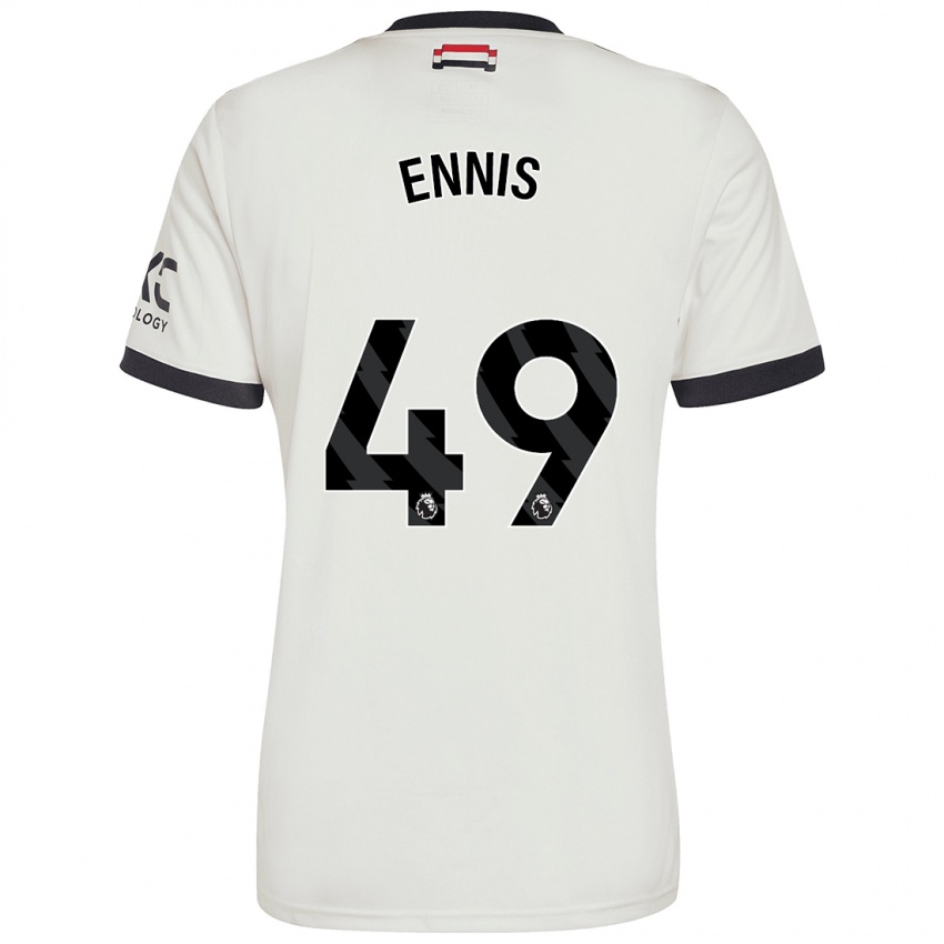 Mann Ethan Ennis #49 Off White Tredje Sett Drakt Trøye 2024/25 Skjorter T-Skjorte