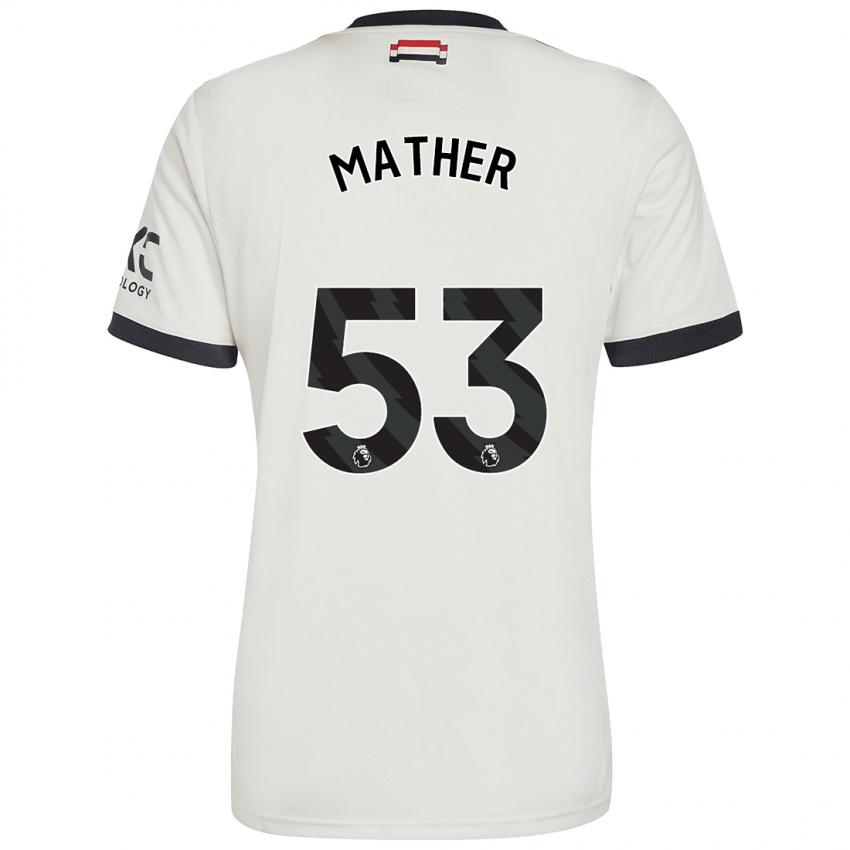 Mann Sam Mather #53 Off White Tredje Sett Drakt Trøye 2024/25 Skjorter T-Skjorte