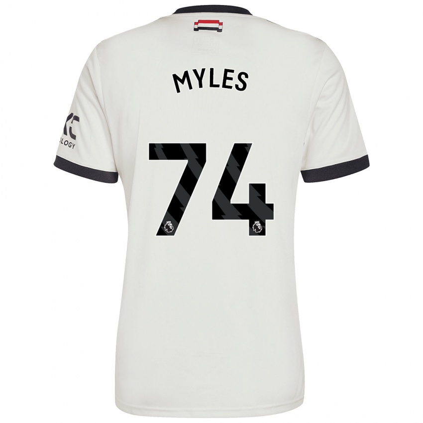 Mann Tom Myles #74 Off White Tredje Sett Drakt Trøye 2024/25 Skjorter T-Skjorte