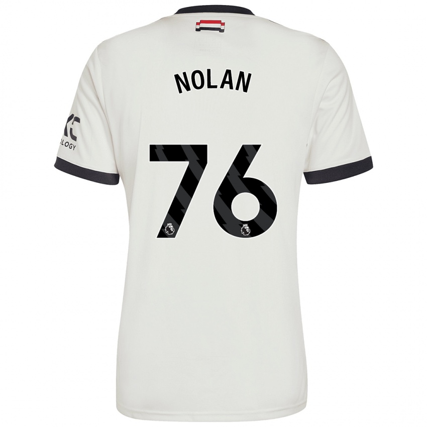 Mann James Nolan #76 Off White Tredje Sett Drakt Trøye 2024/25 Skjorter T-Skjorte