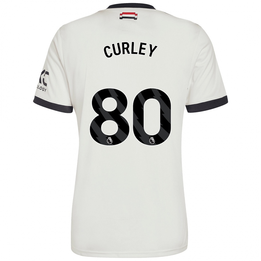 Mann Ruben Curley #80 Off White Tredje Sett Drakt Trøye 2024/25 Skjorter T-Skjorte