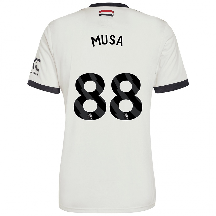 Mann Victor Musa #88 Off White Tredje Sett Drakt Trøye 2024/25 Skjorter T-Skjorte