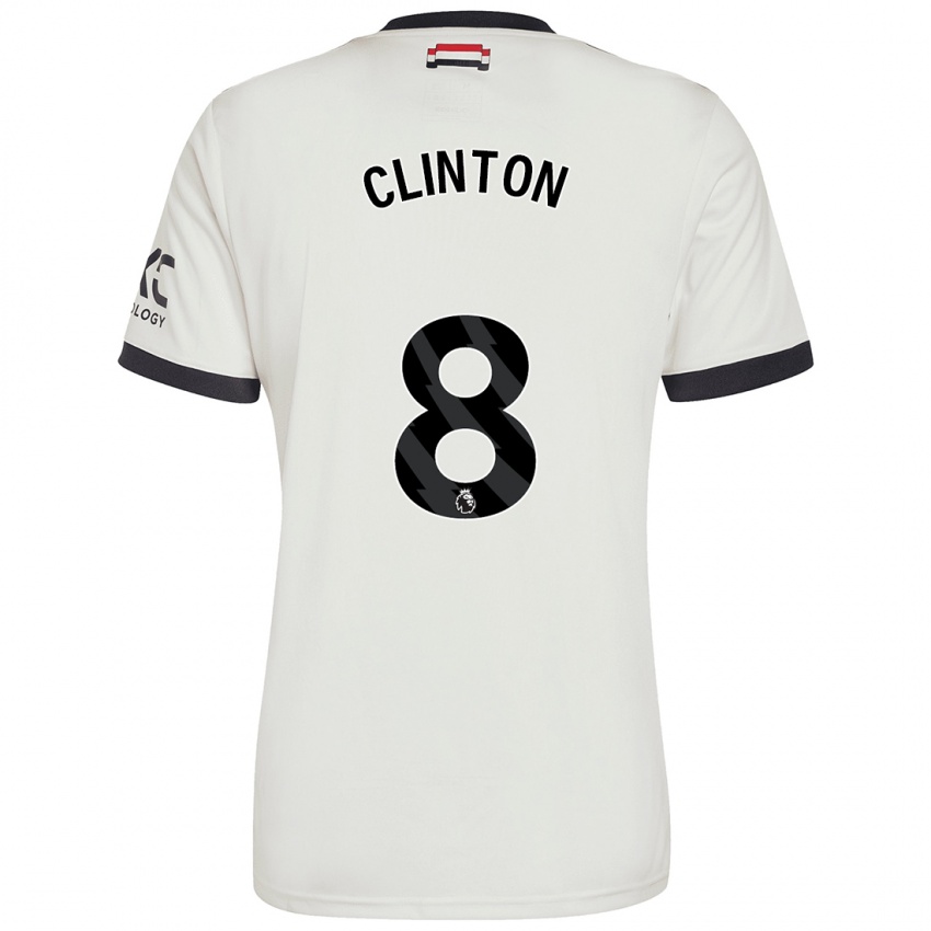 Mann Grace Clinton #8 Off White Tredje Sett Drakt Trøye 2024/25 Skjorter T-Skjorte