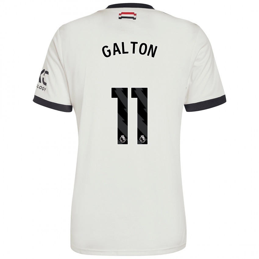 Mann Leah Galton #11 Off White Tredje Sett Drakt Trøye 2024/25 Skjorter T-Skjorte