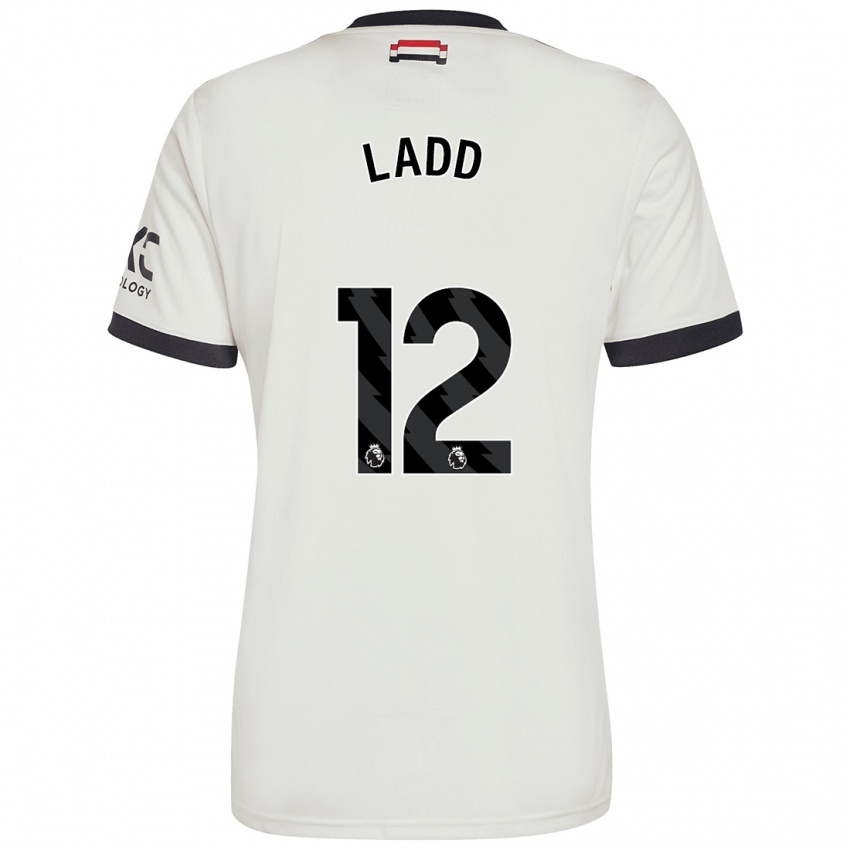 Mann Hayley Ladd #12 Off White Tredje Sett Drakt Trøye 2024/25 Skjorter T-Skjorte