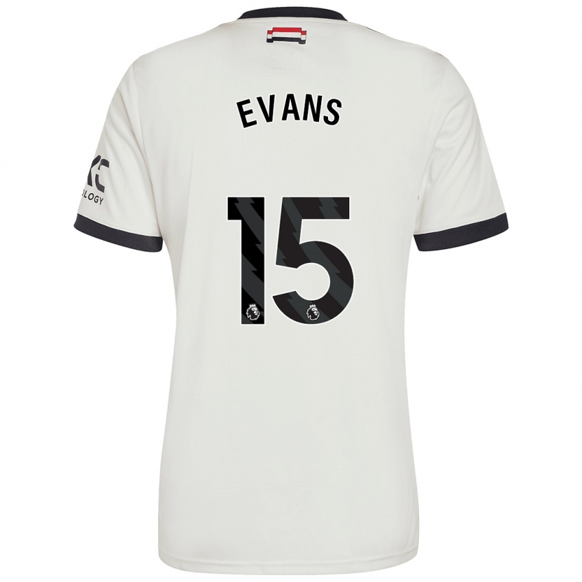 Mann Gemma Evans #15 Off White Tredje Sett Drakt Trøye 2024/25 Skjorter T-Skjorte