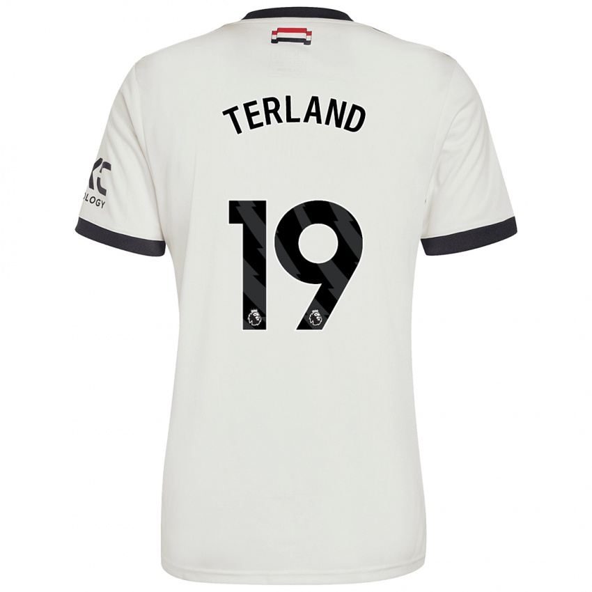 Mann Elisabeth Terland #19 Off White Tredje Sett Drakt Trøye 2024/25 Skjorter T-Skjorte