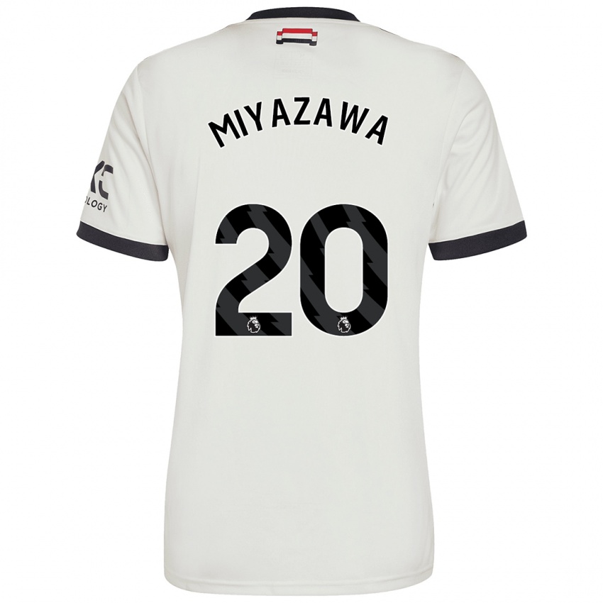 Mann Hinata Miyazawa #20 Off White Tredje Sett Drakt Trøye 2024/25 Skjorter T-Skjorte