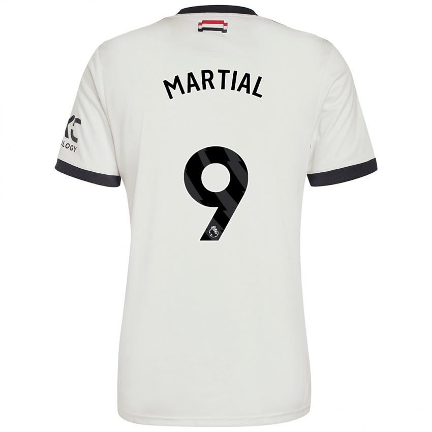 Mann Anthony Martial #9 Off White Tredje Sett Drakt Trøye 2024/25 Skjorter T-Skjorte