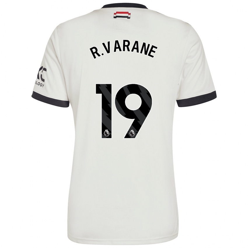 Mann Raphael Varane #19 Off White Tredje Sett Drakt Trøye 2024/25 Skjorter T-Skjorte