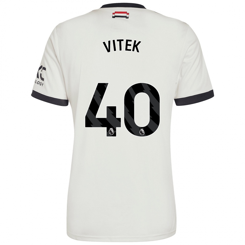 Mann Radek Vitek #40 Off White Tredje Sett Drakt Trøye 2024/25 Skjorter T-Skjorte