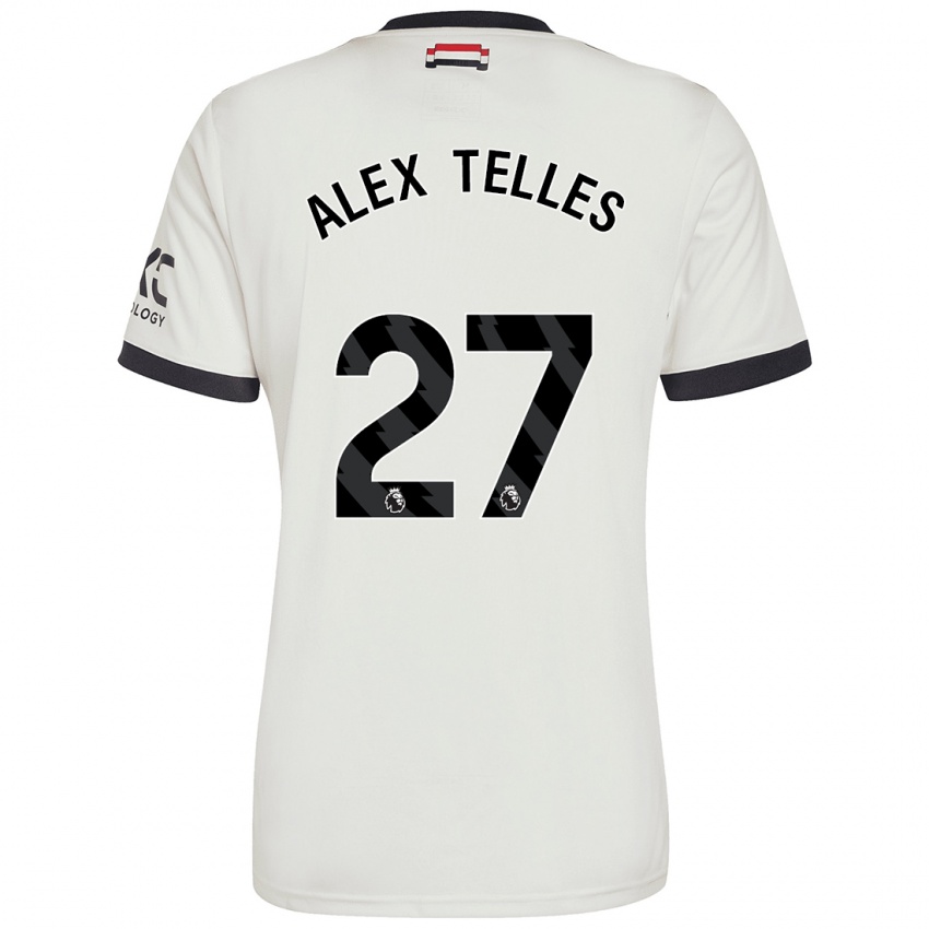 Mann Alex Nicolao Telles #27 Off White Tredje Sett Drakt Trøye 2024/25 Skjorter T-Skjorte