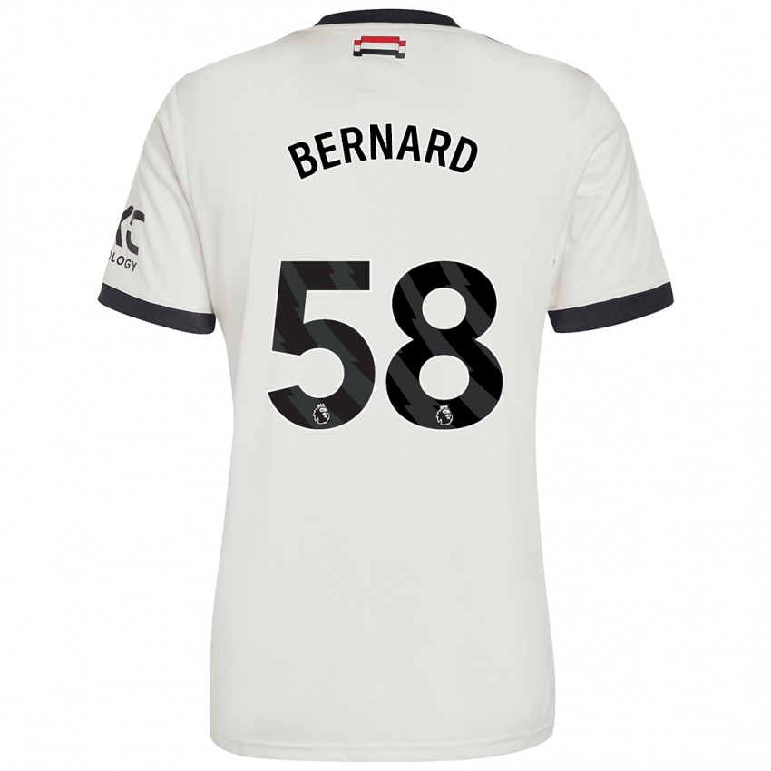 Mann Bernard #58 Off White Tredje Sett Drakt Trøye 2024/25 Skjorter T-Skjorte