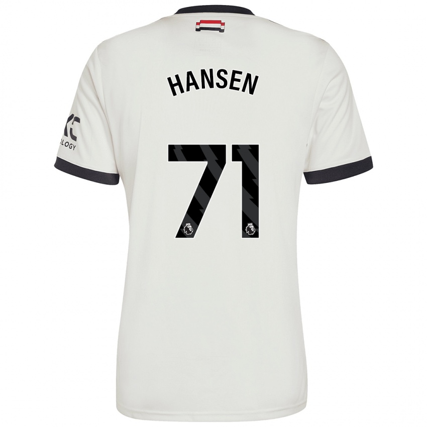 Mann Isak Hansen-Aaroen #71 Off White Tredje Sett Drakt Trøye 2024/25 Skjorter T-Skjorte