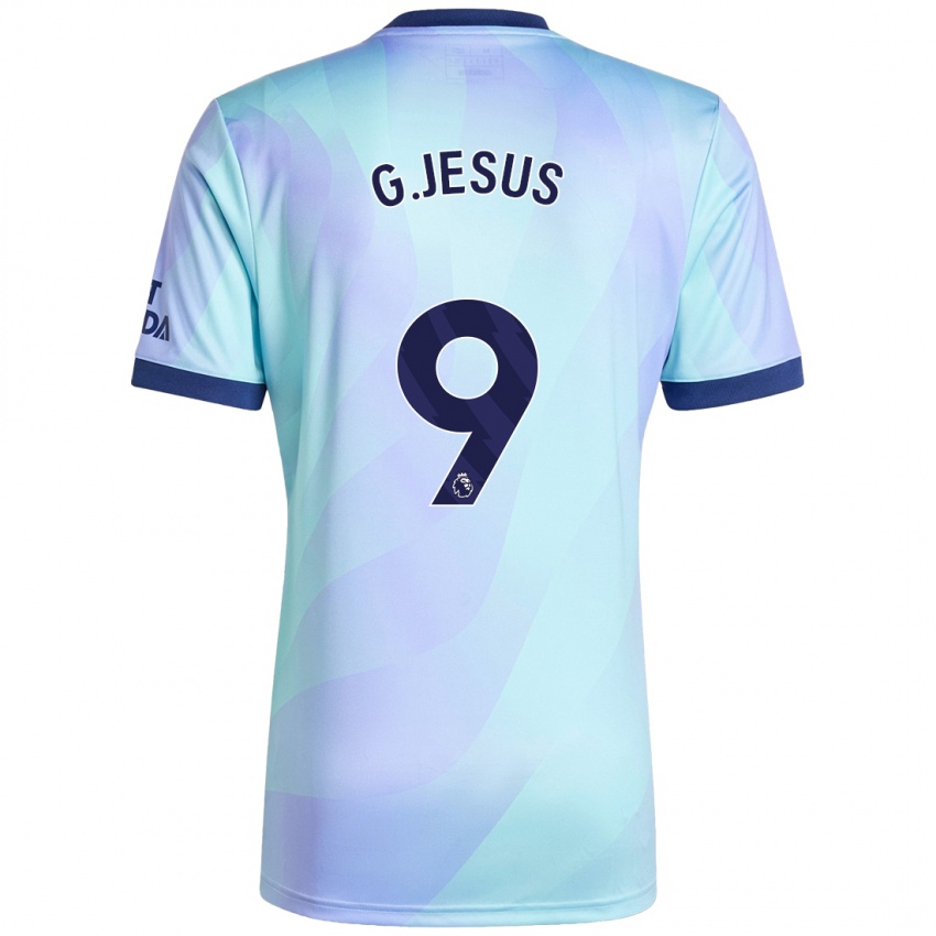 Mann Gabriel Jesus #9 Aqua Tredje Sett Drakt Trøye 2024/25 Skjorter T-Skjorte