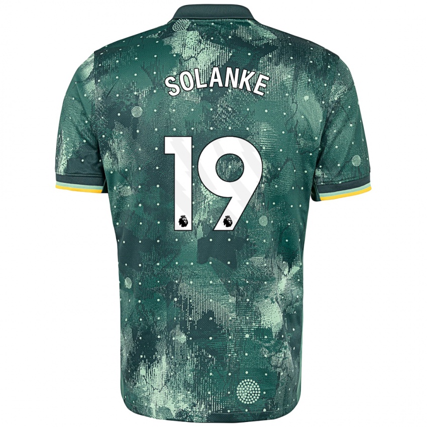 Mann Dominic Solanke #19 Mintgrønn Tredje Sett Drakt Trøye 2024/25 Skjorter T-Skjorte