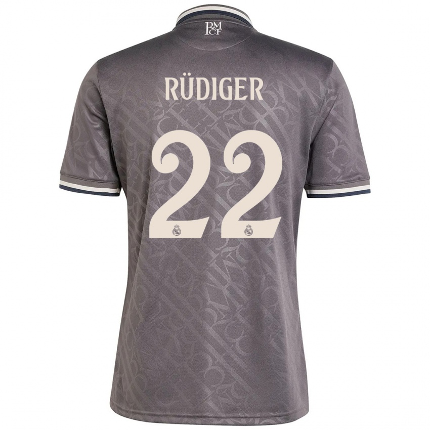 Mann Antonio Rudiger #22 Kull Tredje Sett Drakt Trøye 2024/25 Skjorter T-Skjorte