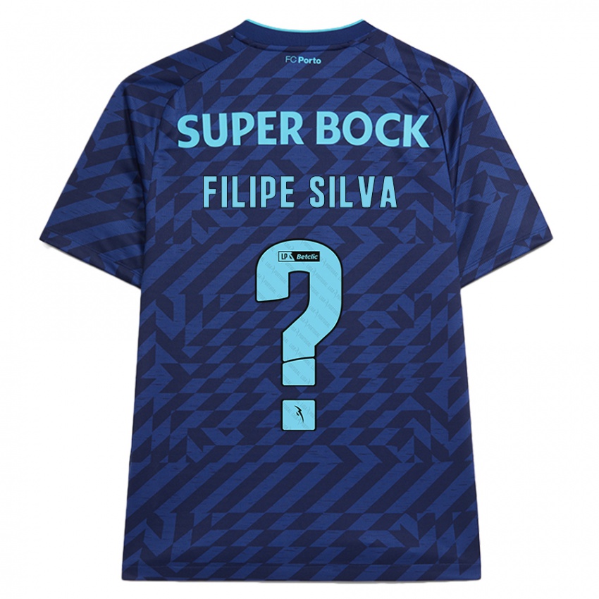 Mann Filipe Silva #0 Marineblå Tredje Sett Drakt Trøye 2024/25 Skjorter T-Skjorte