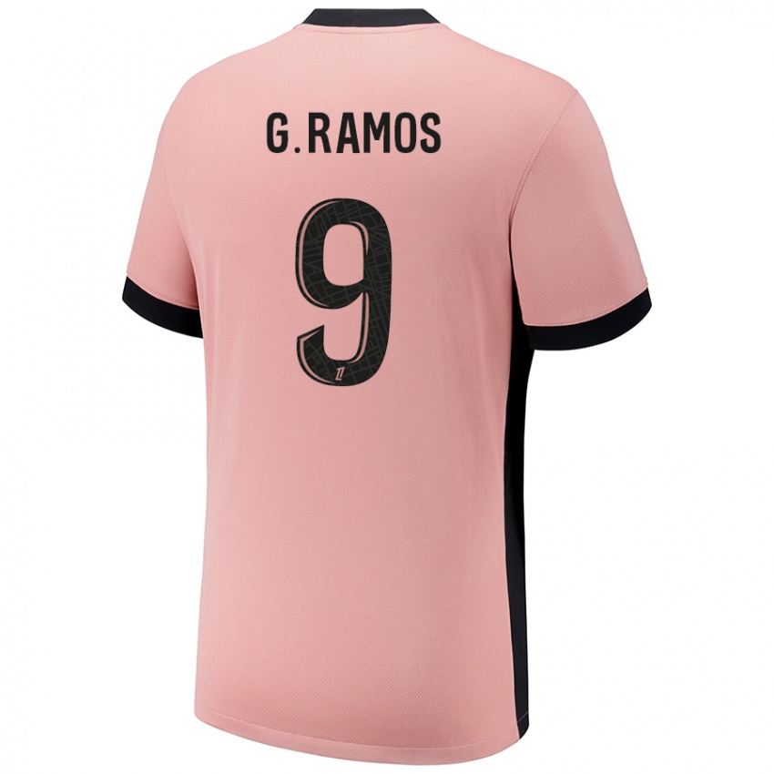 Mann Gonçalo Ramos #9 Rust Rosa Tredje Sett Drakt Trøye 2024/25 Skjorter T-Skjorte